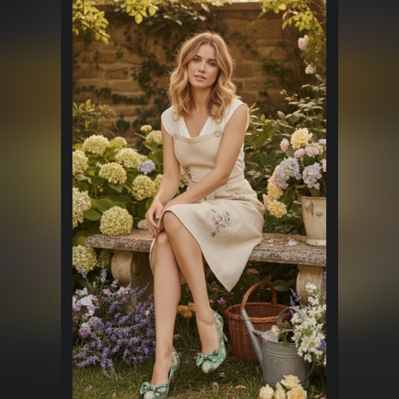 Red by Valentino Italian Leather Rare Pastel Green and Cream Paisley Floral Heel - Picture 1 of 8